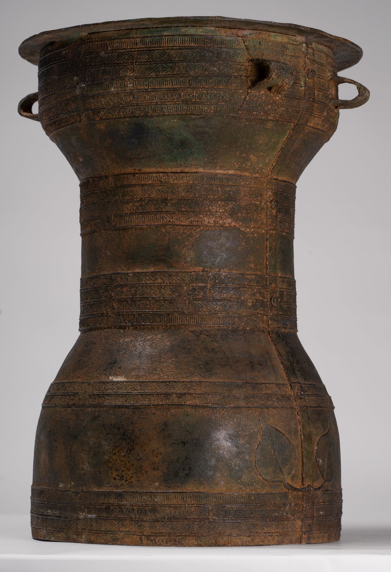 Vietnamese Rain Drum - Antique Vietnamese Style Bronze Free Standing Rain Drum - 47cm/19"