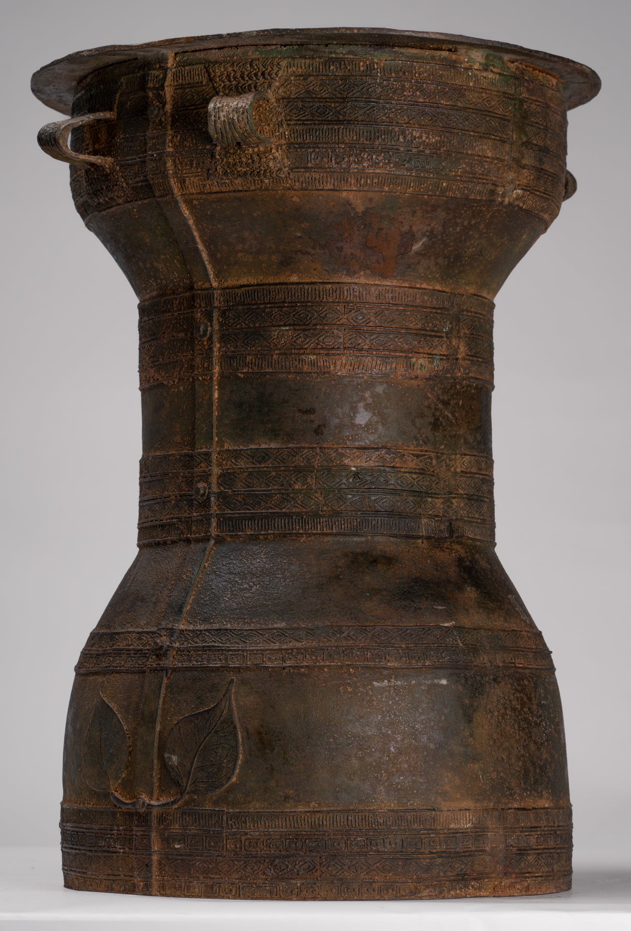 Vietnamese Rain Drum - Antique Vietnamese Style Bronze Free Standing Rain Drum - 47cm/19"