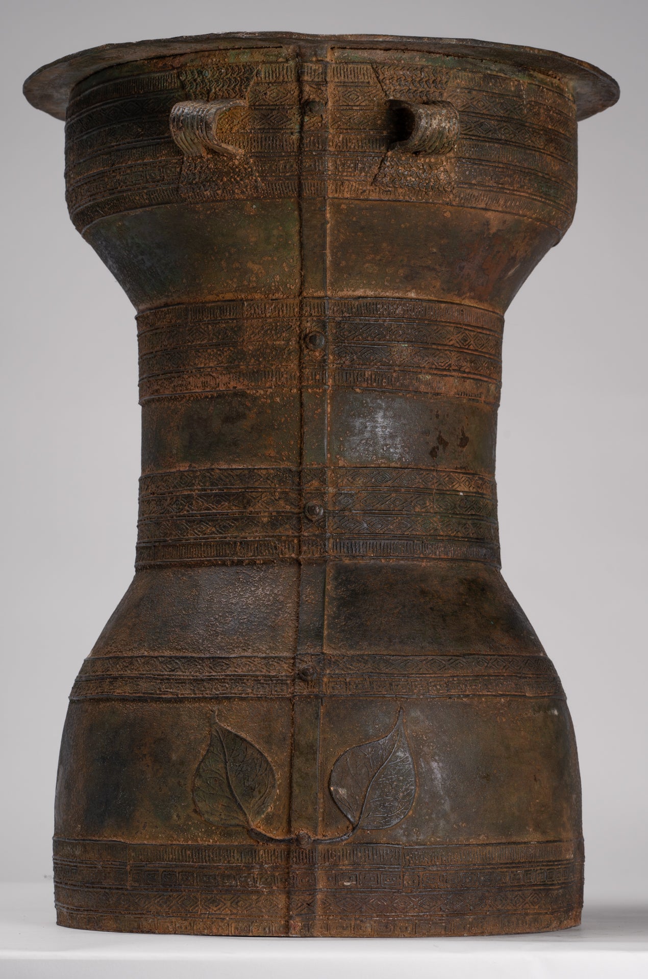 Vietnamese Rain Drum - Antique Vietnamese Style Bronze Free Standing Rain Drum - 47cm/19"