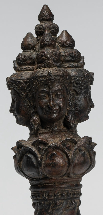 Vajrapāṇi -Statue - antiker Khmer -Stil Vajra oder Thunderbolt Vajrapāṇi Statue - 28cm/11 "