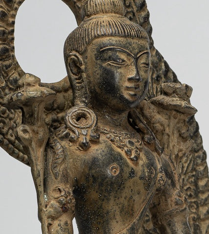 Bodhisattva Statue -Antique Indonesian Style Javanese Avalokiteshvara Bodhisattva Statue - 42cm/17"