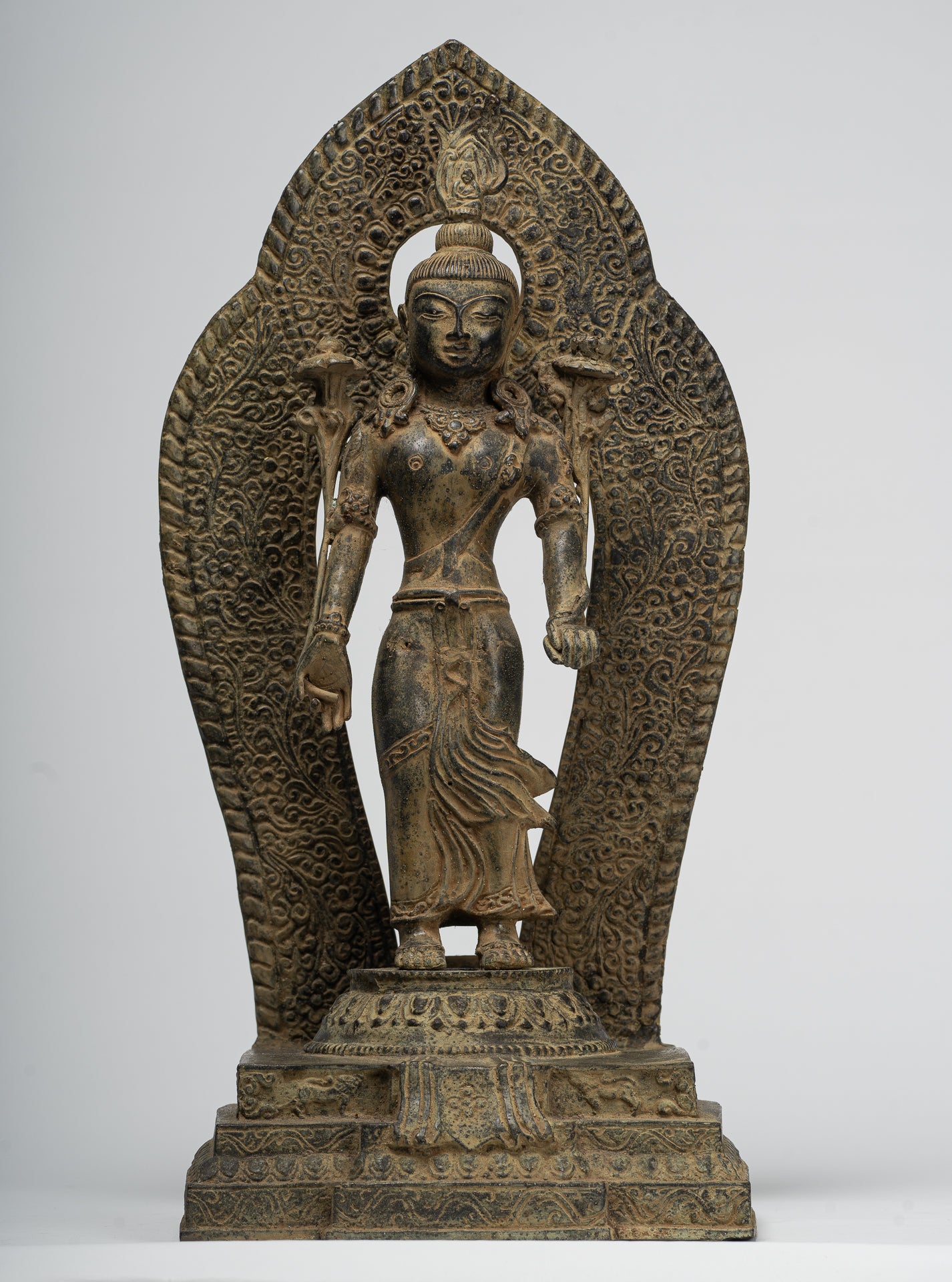 Bodhisattva Statue -Antique Indonesian Style Javanese Avalokiteshvara Bodhisattva Statue - 42cm/17"