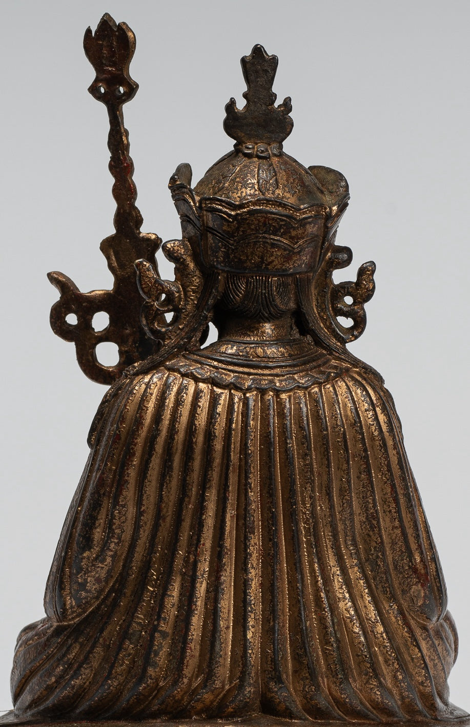Padmasambhava Statue - Antique Tibetan Style Bronze Seated Padmasambhava Second Buddha Statue - 21cm/8"