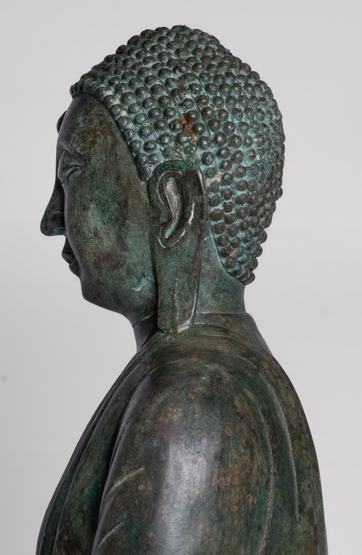 Japanese Buddha - Antique Japanese Style Bronze Seated Meditation Amitabha Buddha Statue - 38cm/15"