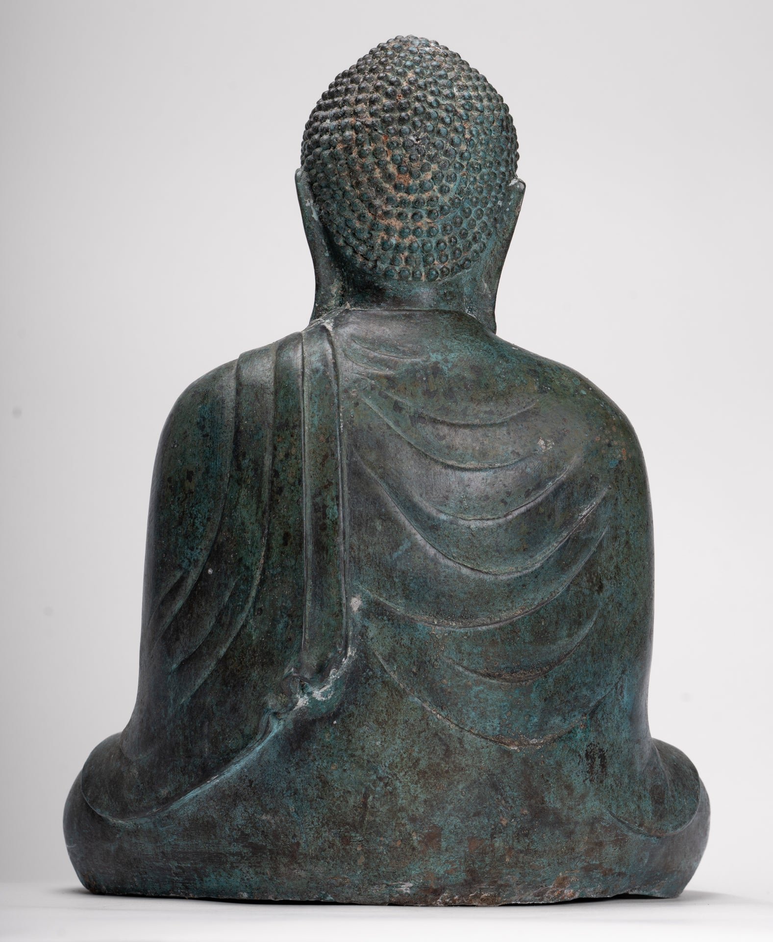 Japanese Buddha - Antique Japanese Style Bronze Seated Meditation Amitabha Buddha Statue - 38cm/15"