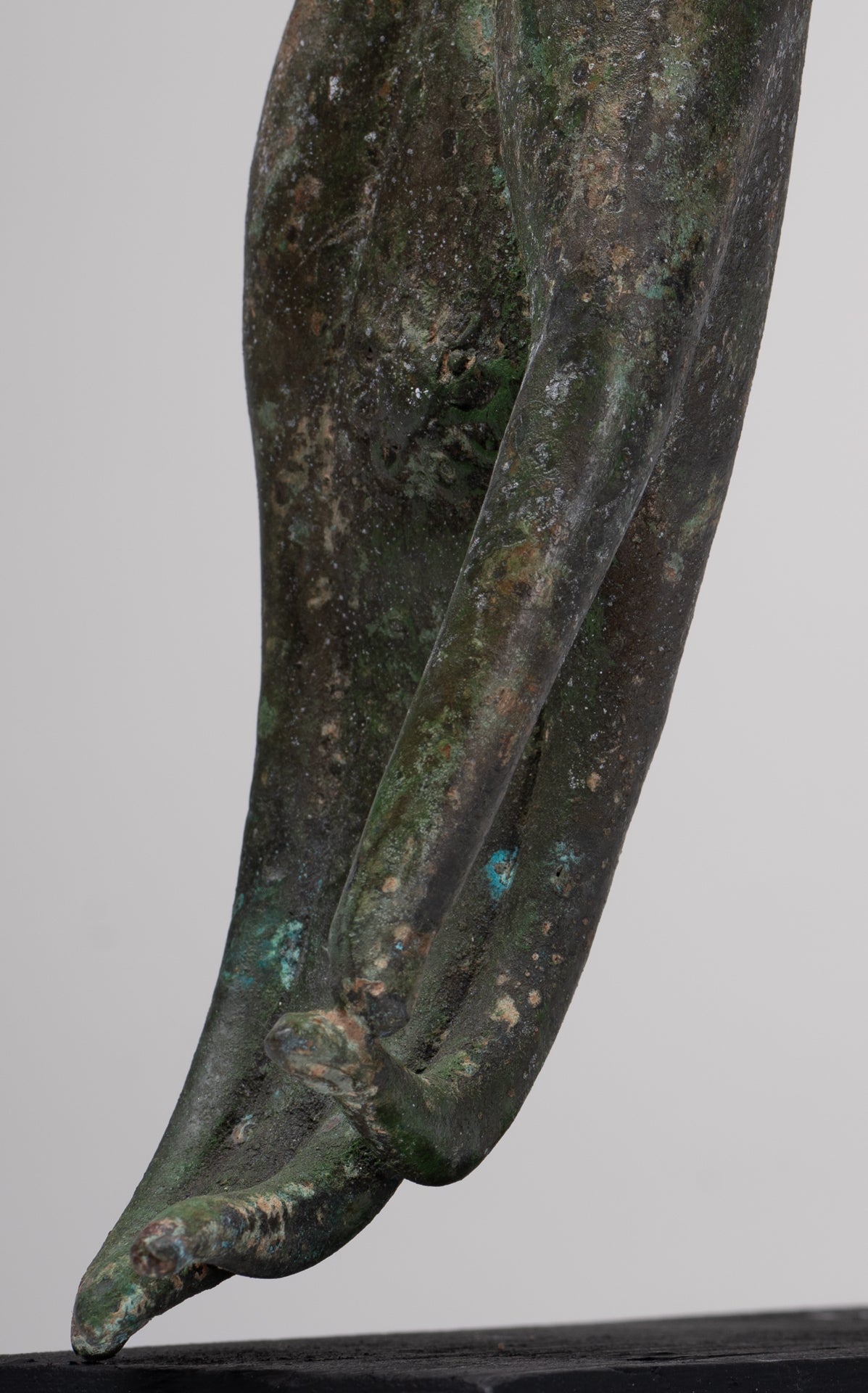 Mounted Antique Thai Style Southeast Asia Bronze Thai Teaching Hand - 25.5cm/10"