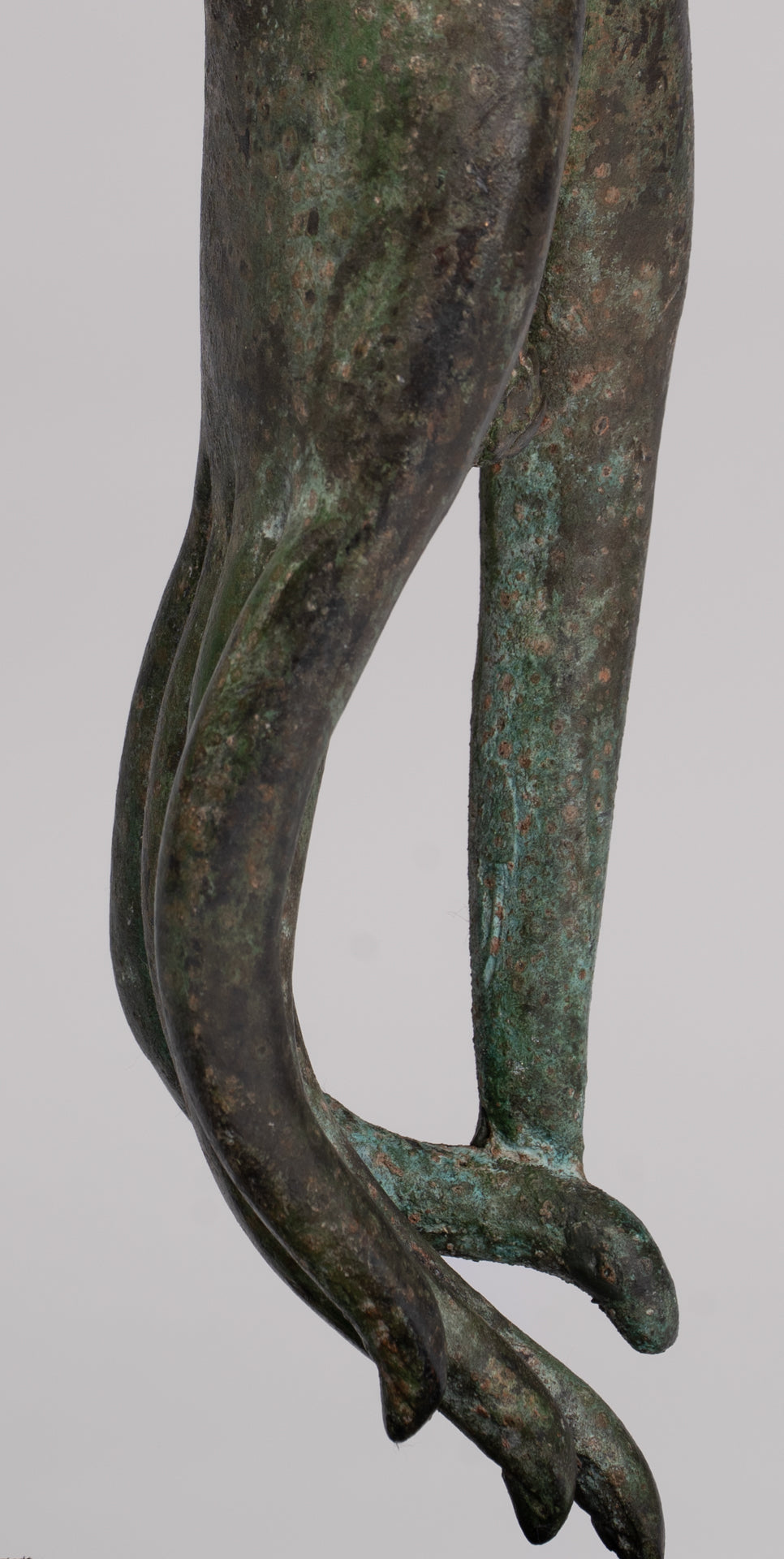 Mounted Antique Thai Style Southeast Asia Bronze Thai Teaching Hand - 30cm/12"