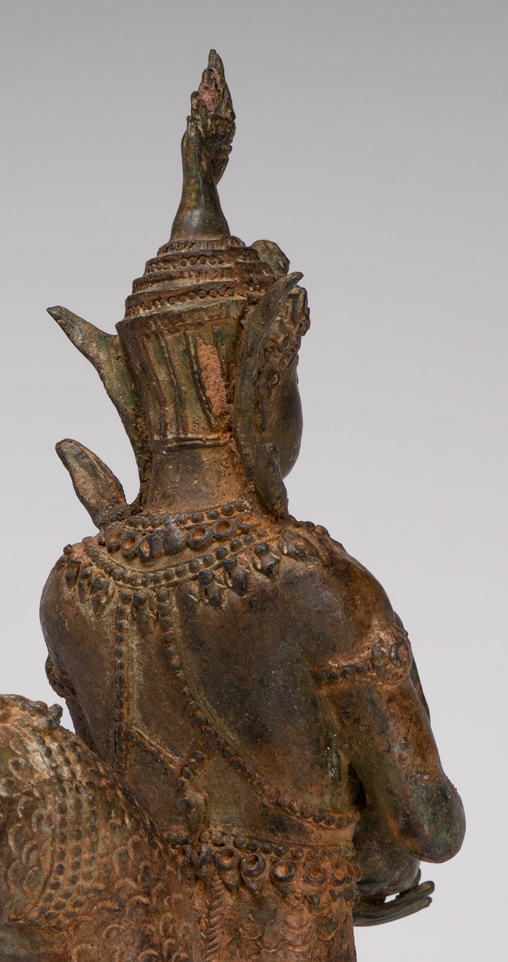 Naga Statue - Antique Thai Style Bronze Female Deity with Naga Tail Statue - 41cm/16"