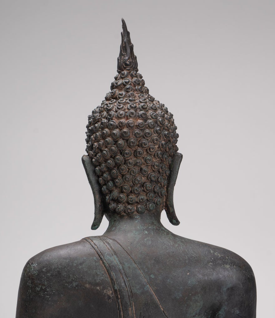 Buddha Statue - Antique Thai Style Sukhothai Enlightenment Buddha Statue - 54cm/22"