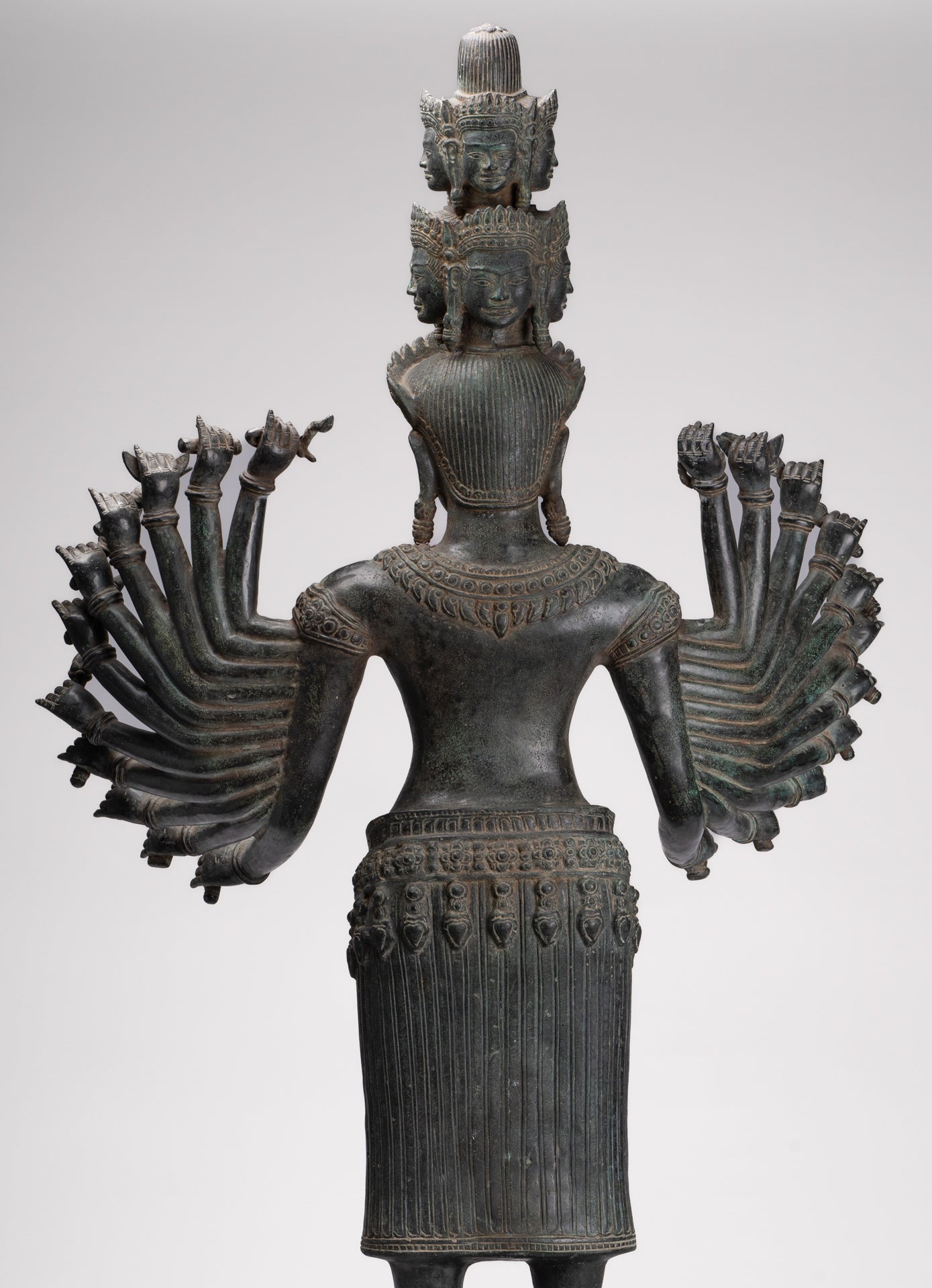 Deity Statue - Antique Khmer Style Bayon Prajnaparamita Statue / Goddess - 115cm/46"