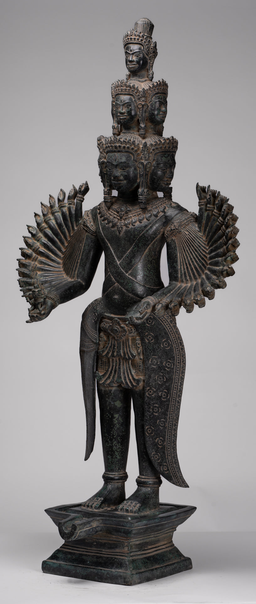 Deity Statue - Antique Khmer Style Angkor Wat Prajnaparamita Statue / Goddess - 110cm/44"