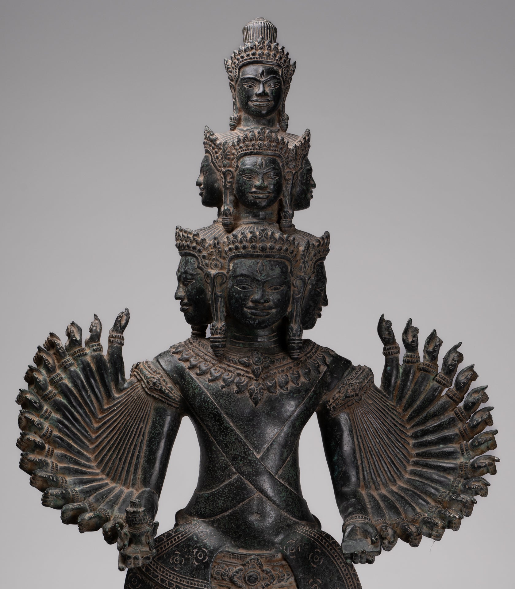 Deity Statue - Antique Khmer Style Angkor Wat Prajnaparamita Statue / Goddess - 110cm/44"