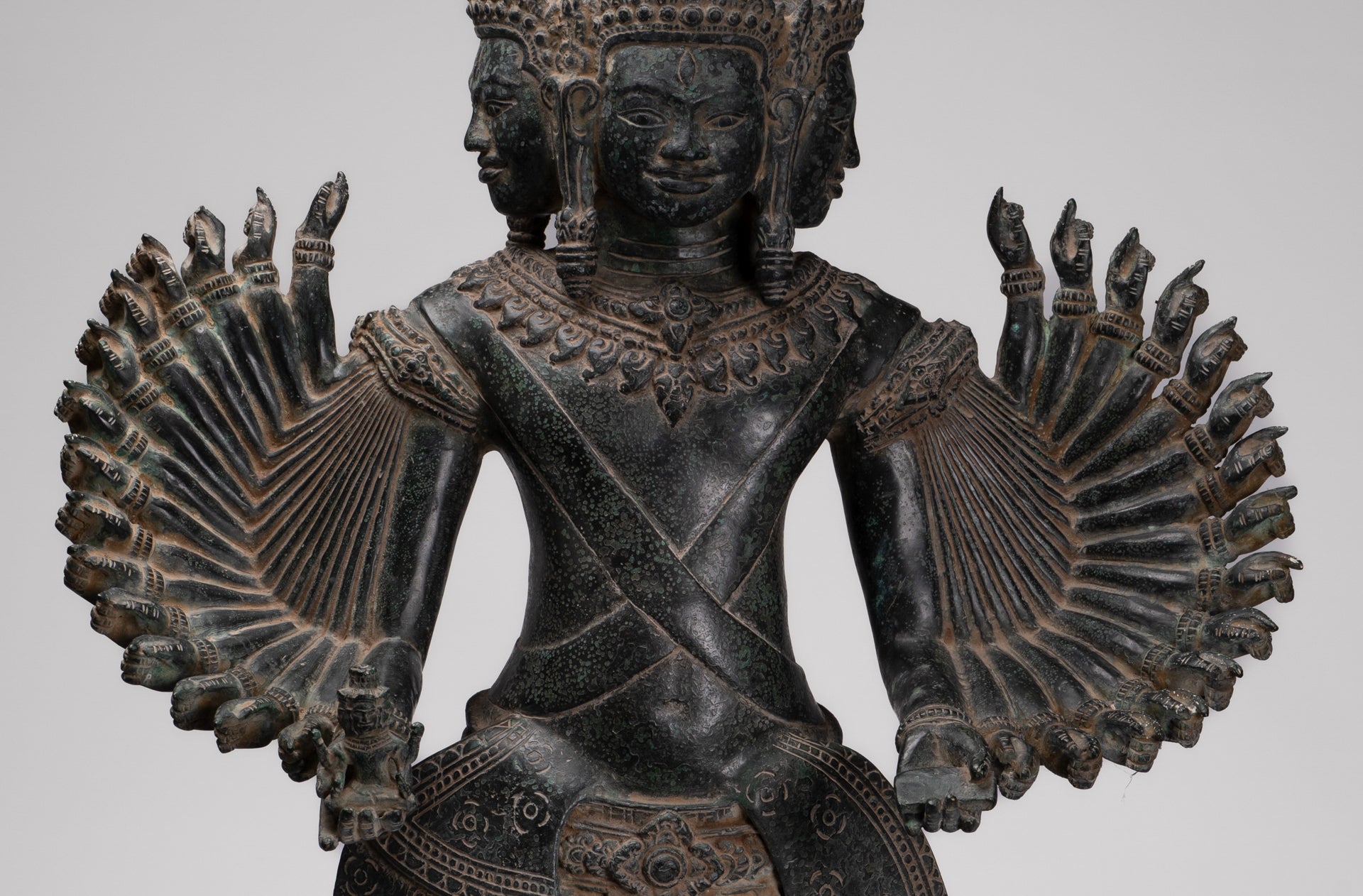 Deity Statue - Antique Khmer Style Angkor Wat Prajnaparamita Statue / Goddess - 110cm/44"