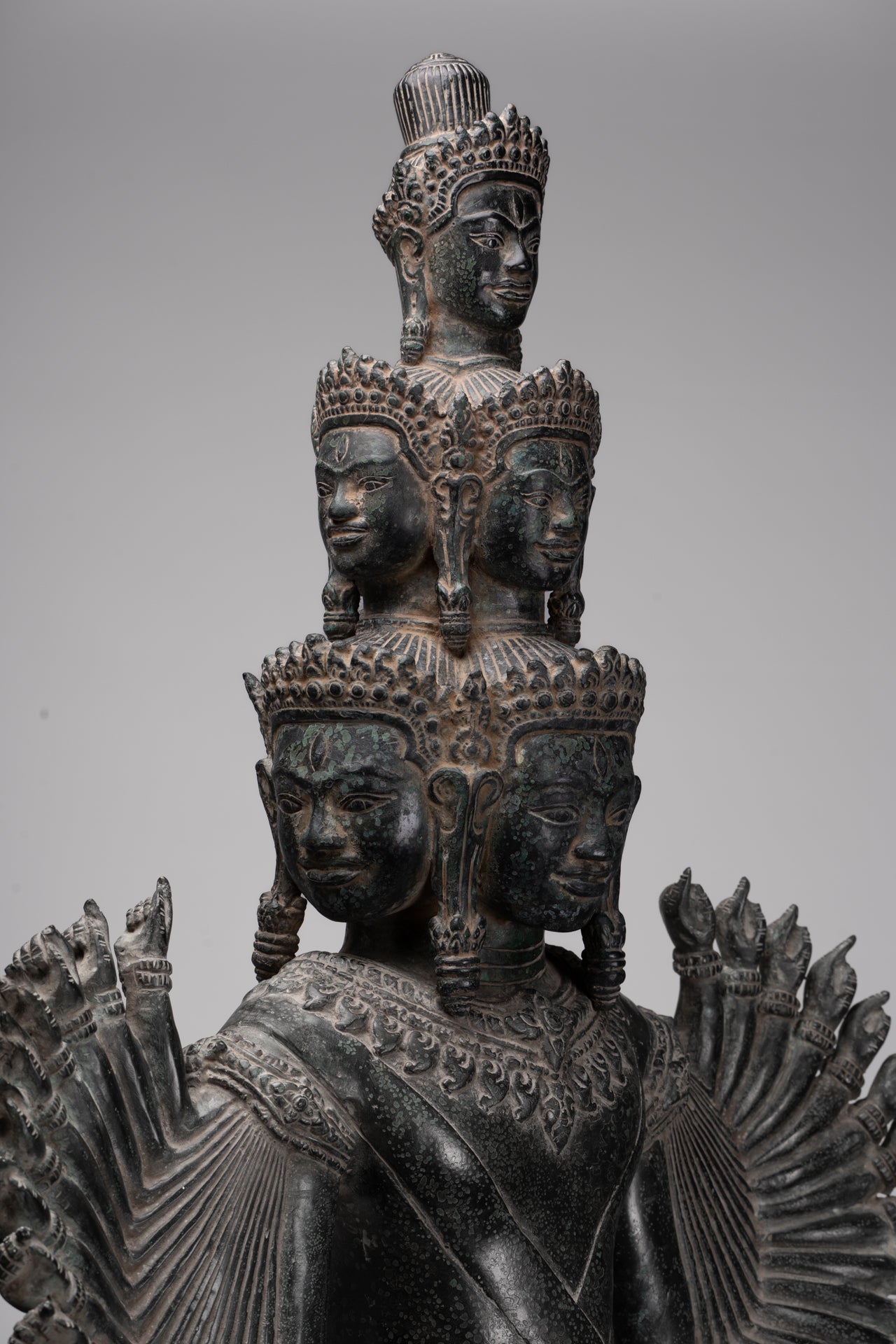 Deity Statue - Antique Khmer Style Angkor Wat Prajnaparamita Statue / Goddess - 110cm/44"