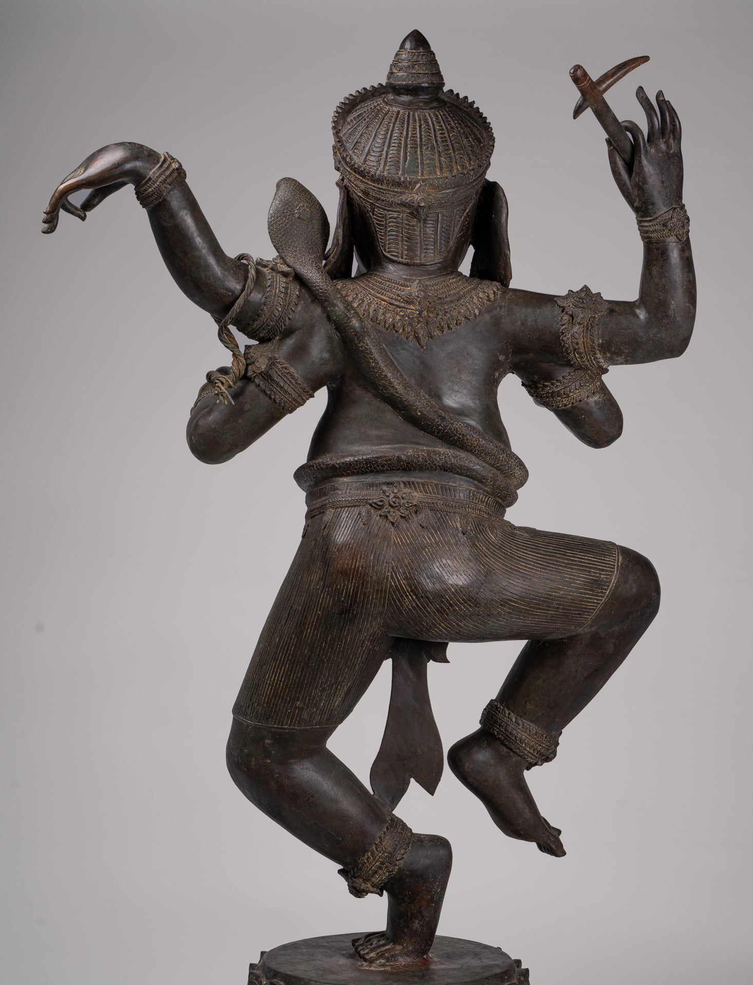 Large Ganesha Statue - Antique Thai Style Bronze Dancing Ganesh Statue - 120cm/48"