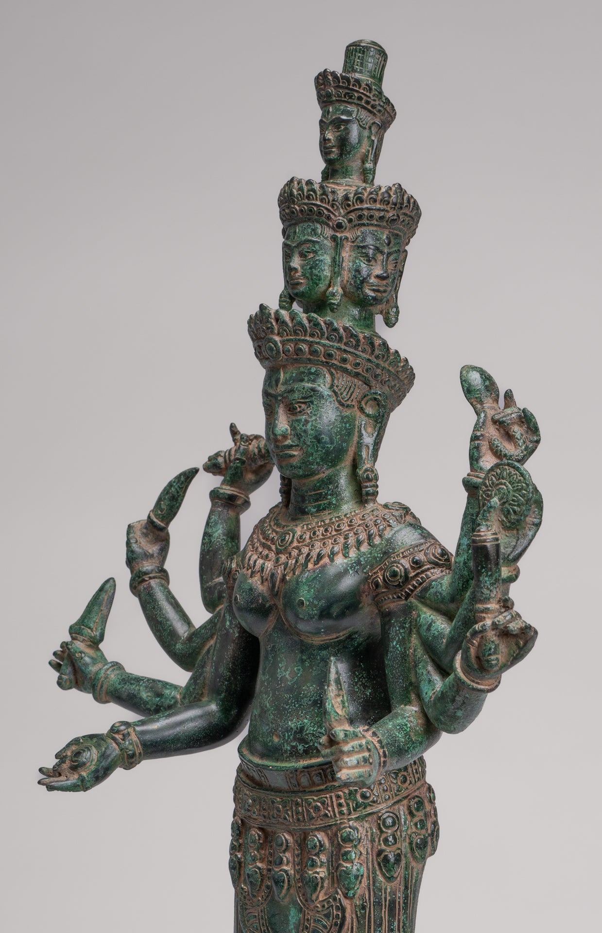 Deity Statue - Antique Khmer Style Bayon Prajnaparamita Statue / Goddess - 65cm/26"