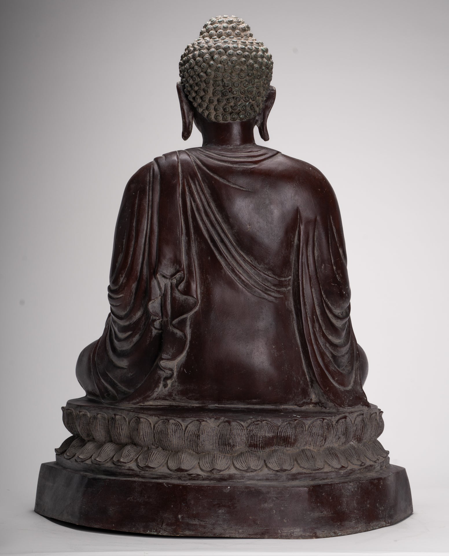 Masterpiece Buddha Statue - Antique Tibet Style Seated Teaching Buddha Statue - 88cm/35"