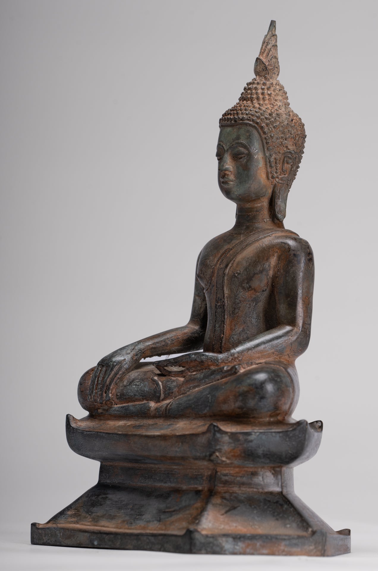 Buddha Statue - Antique Sukhothai Style Thai Enlightenment Buddha Statue - 23.5cm/9"