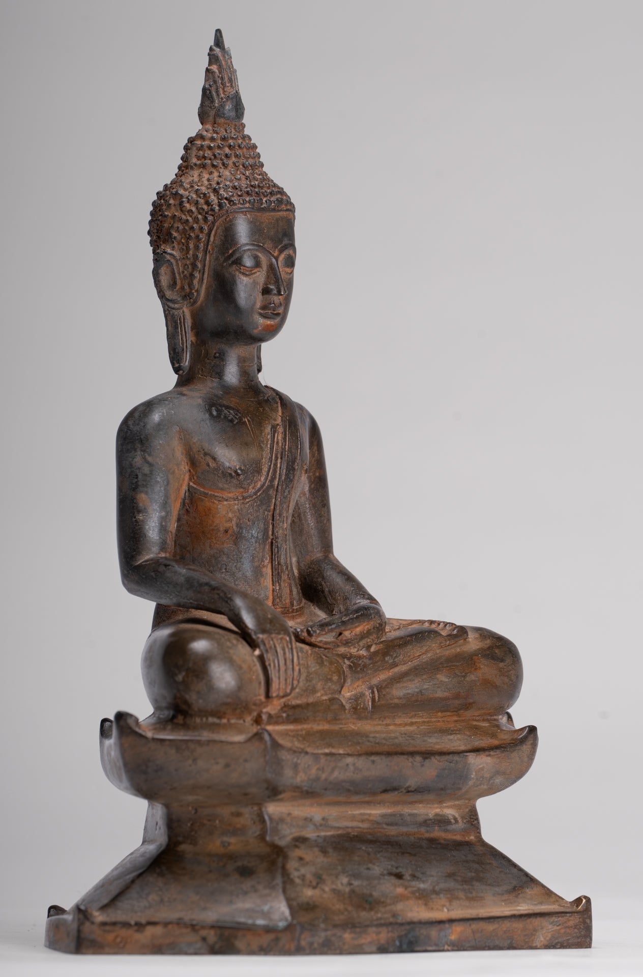 Buddha Statue - Antique Sukhothai Style Thai Enlightenment Buddha Statue - 23.5cm/9"