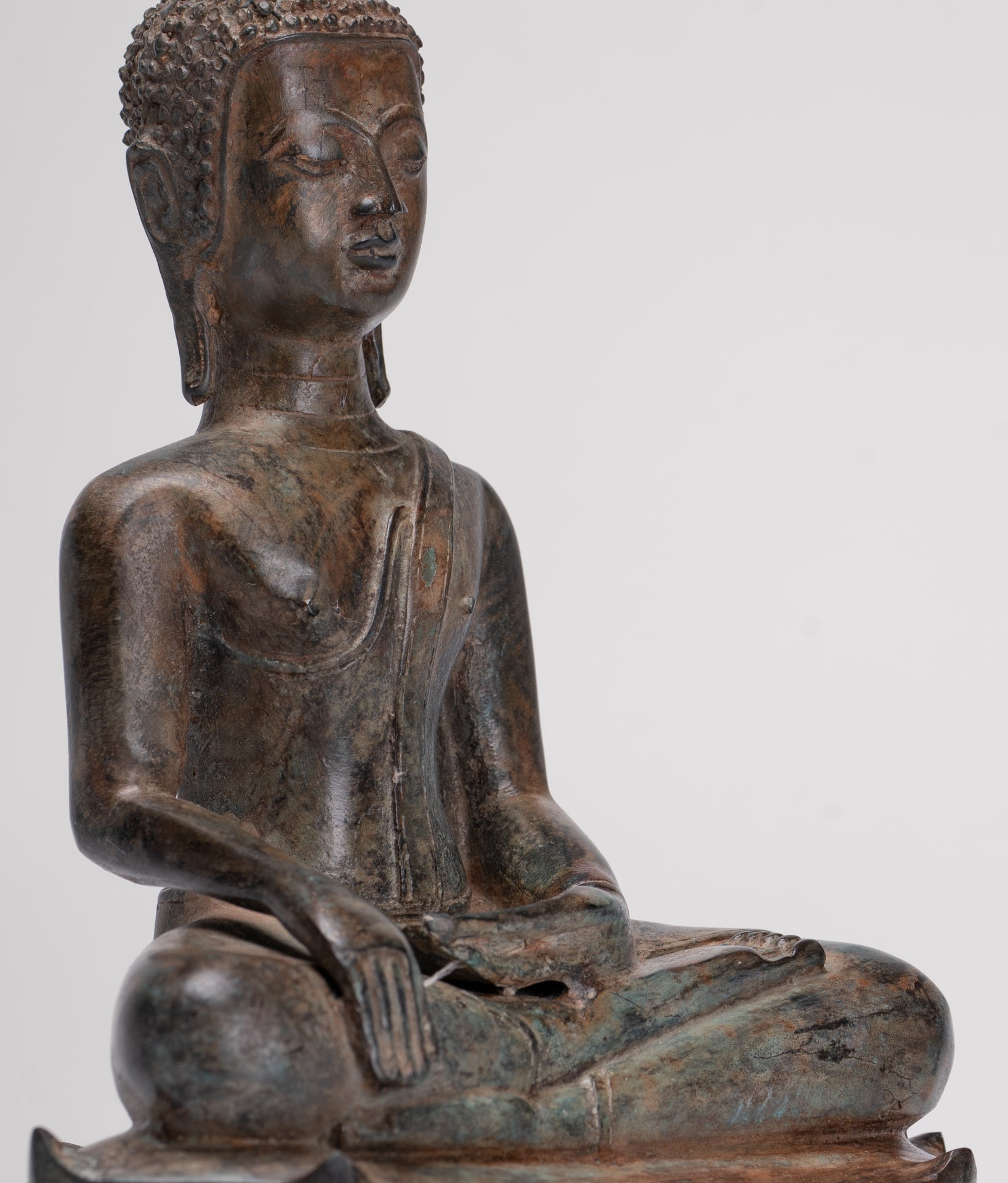Buddha Statue - Antique Sukhothai Style Thai Enlightenment Buddha Statue - 24cm/10"