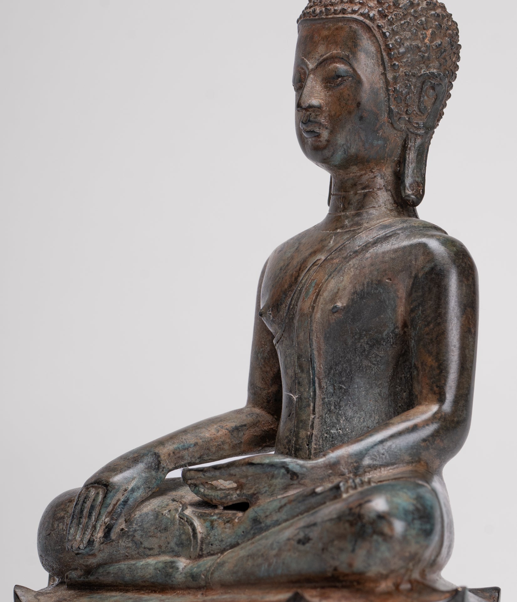 Buddha Statue - Antique Sukhothai Style Thai Enlightenment Buddha Statue - 24cm/10"