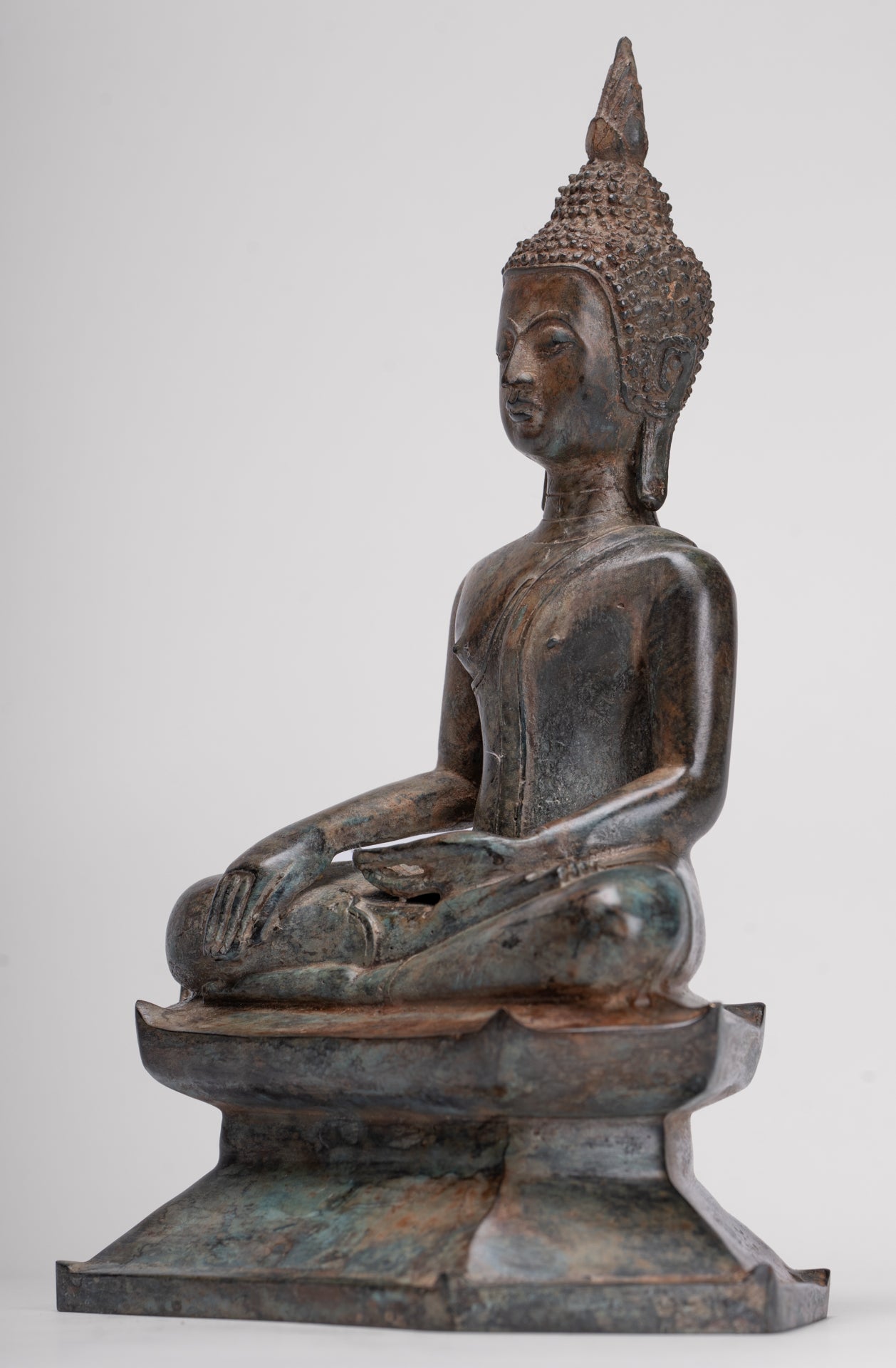 Buddha Statue - Antique Sukhothai Style Thai Enlightenment Buddha Statue - 24cm/10"