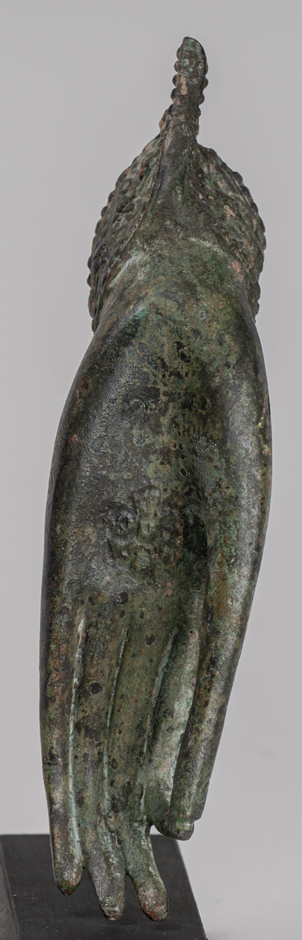 Mounted Antique Thai Style Southeast Asia Bronze Thai Teaching Hand - 19cm/8"