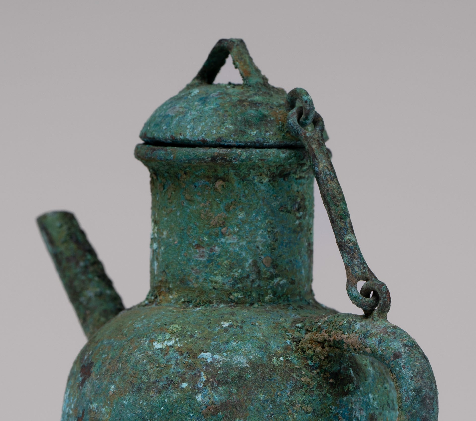 Antique Khmer Style Southeast Asian Bronze Ritual Tripod Pouring Vessel - 11cm/4"