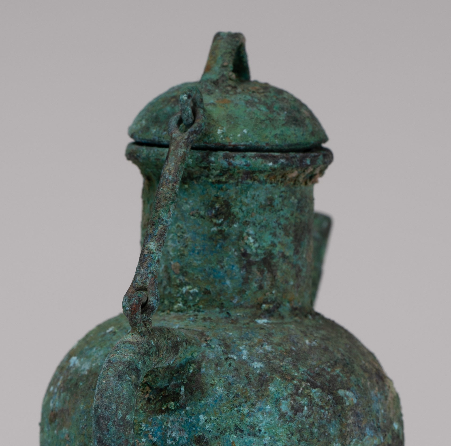 Antique Khmer Style Southeast Asian Bronze Ritual Tripod Pouring Vessel - 11cm/4"