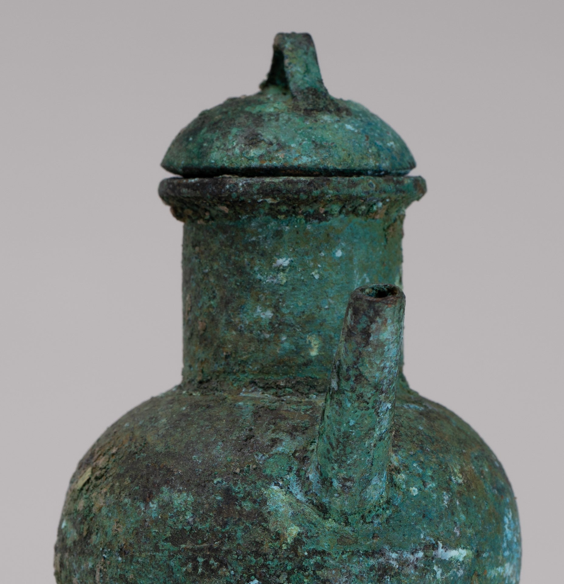 Antique Khmer Style Southeast Asian Bronze Ritual Tripod Pouring Vessel - 11cm/4"