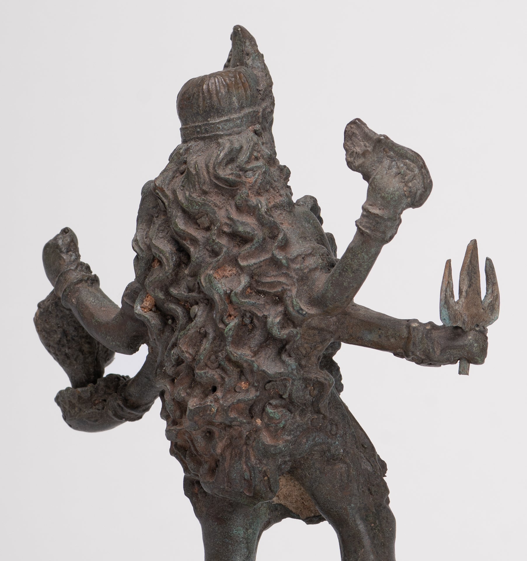 Kali Statue - Antique Indian Style Standing Bronze Kali or Mahakali Statue - 19cm/8"