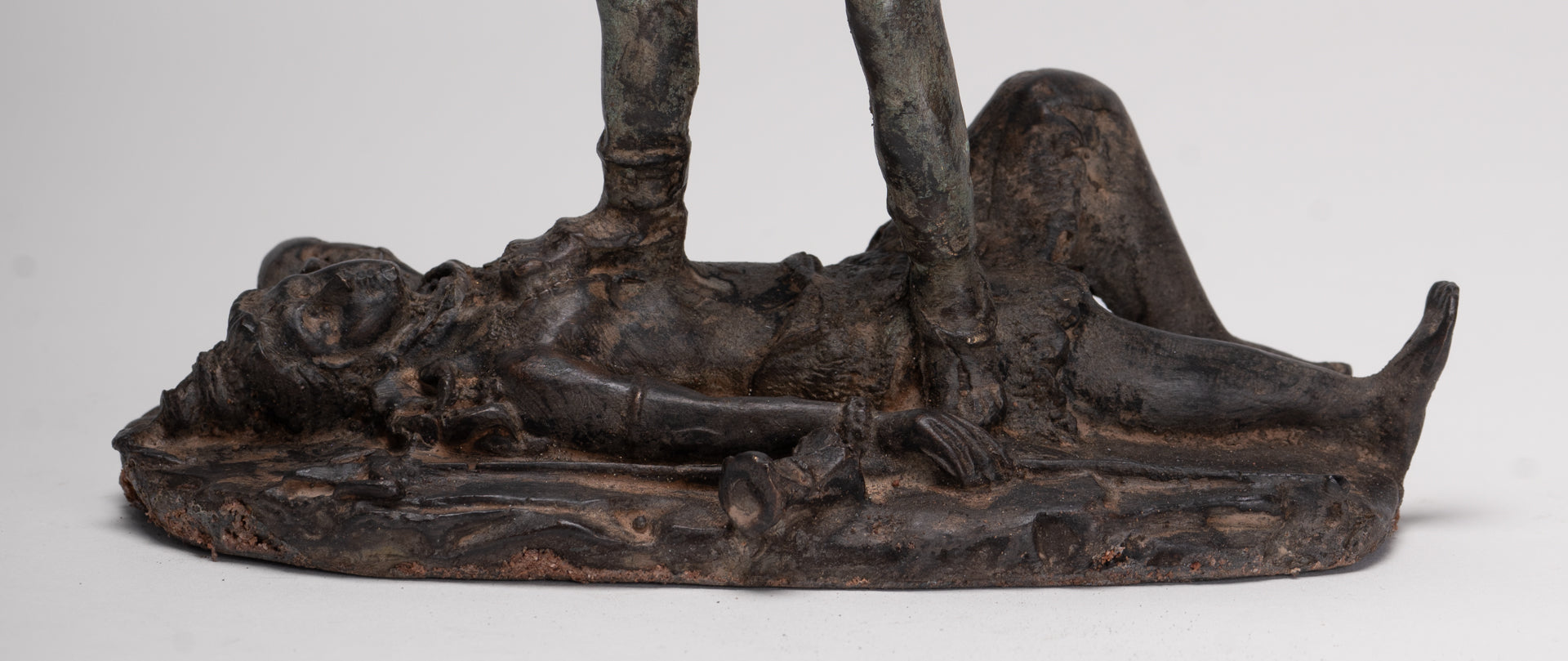 Antique Indian Style Standing Bronze Kali or Mahakali Statue - 19cm/8"