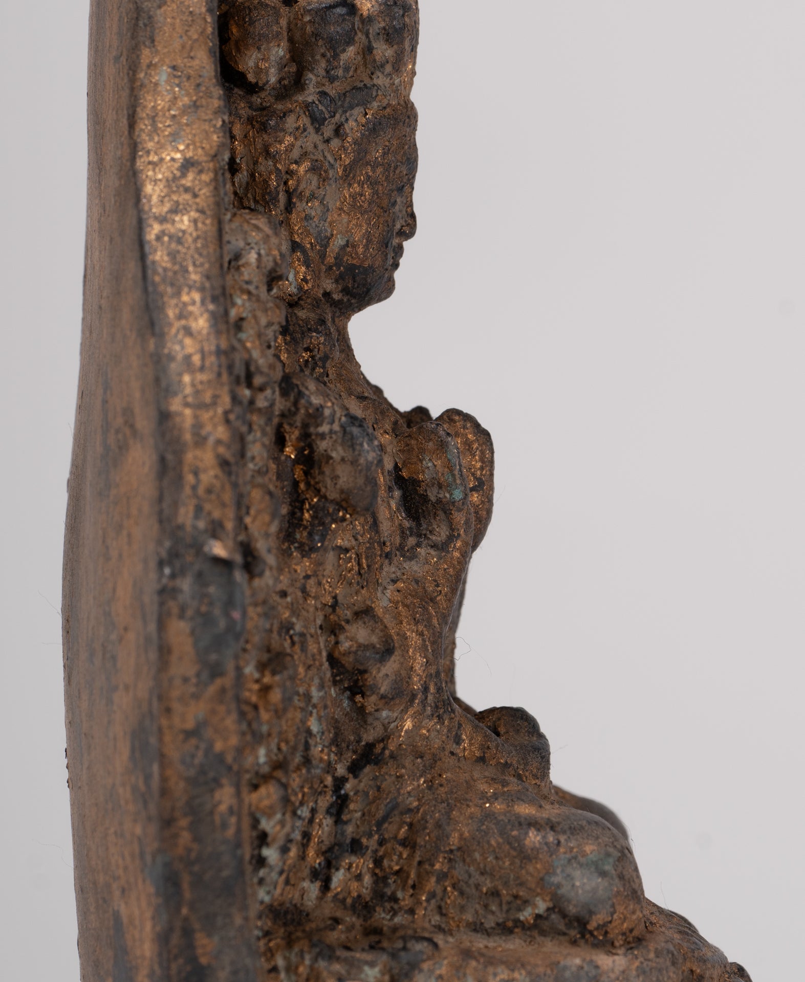 Bodhisattva Statue - Antique Khmer Style 1000 Arm Avaloketishvara Bodhisattva Statue - 17.5cm/7"