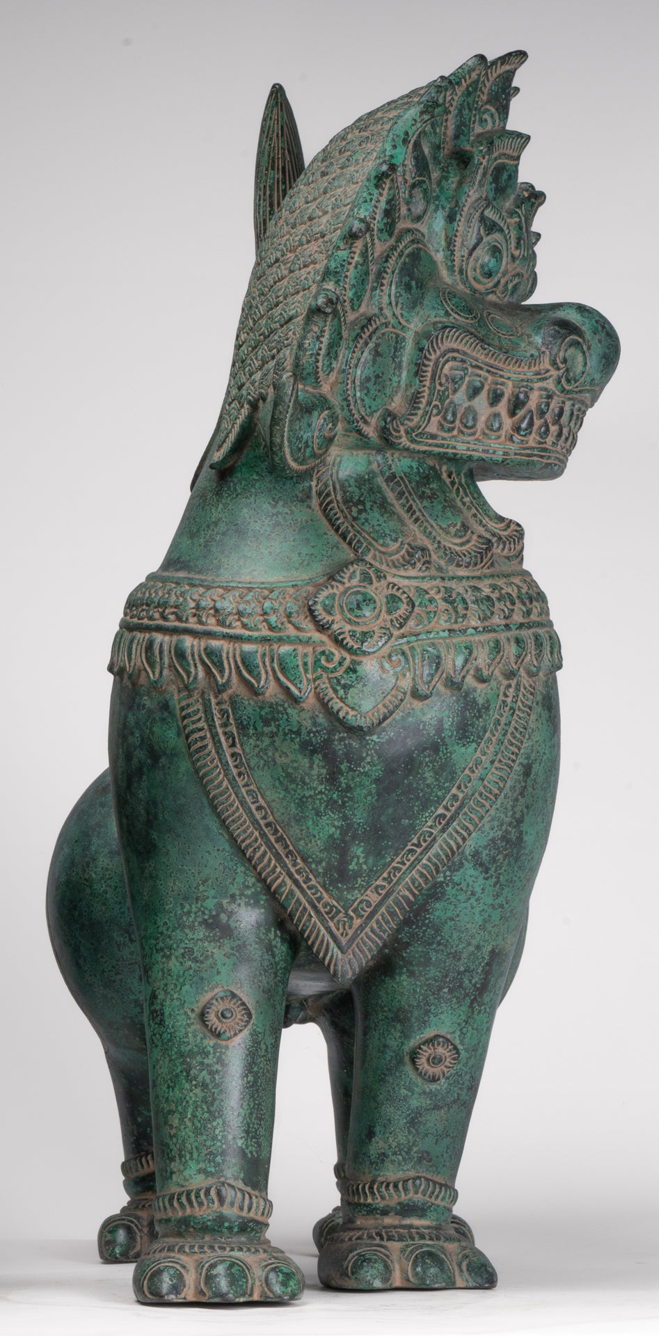 Antique Chinese Style Temple Guardian Lion Foo Dogs Imperial Lion - 66cm/26" (Pair)