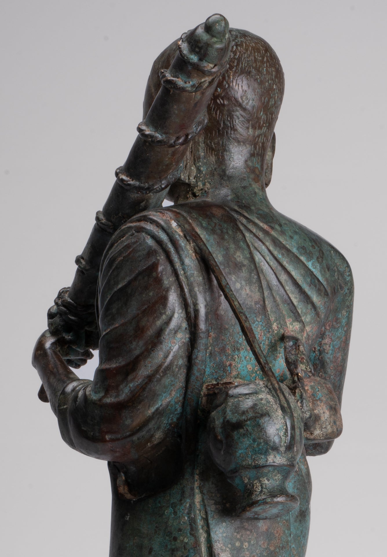 Monje - Antique Thai Style Bronze Dvaravati Sīvali Devotee / Disciple of Buddha Statue - 57cm / 23 "