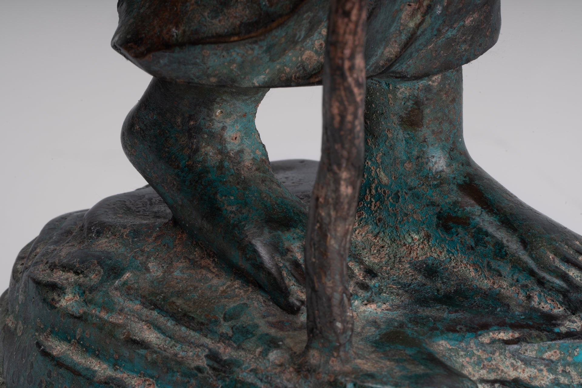 Monje - Antique Thai Style Bronze Dvaravati Sīvali Devotee / Disciple of Buddha Statue - 57cm / 23 "