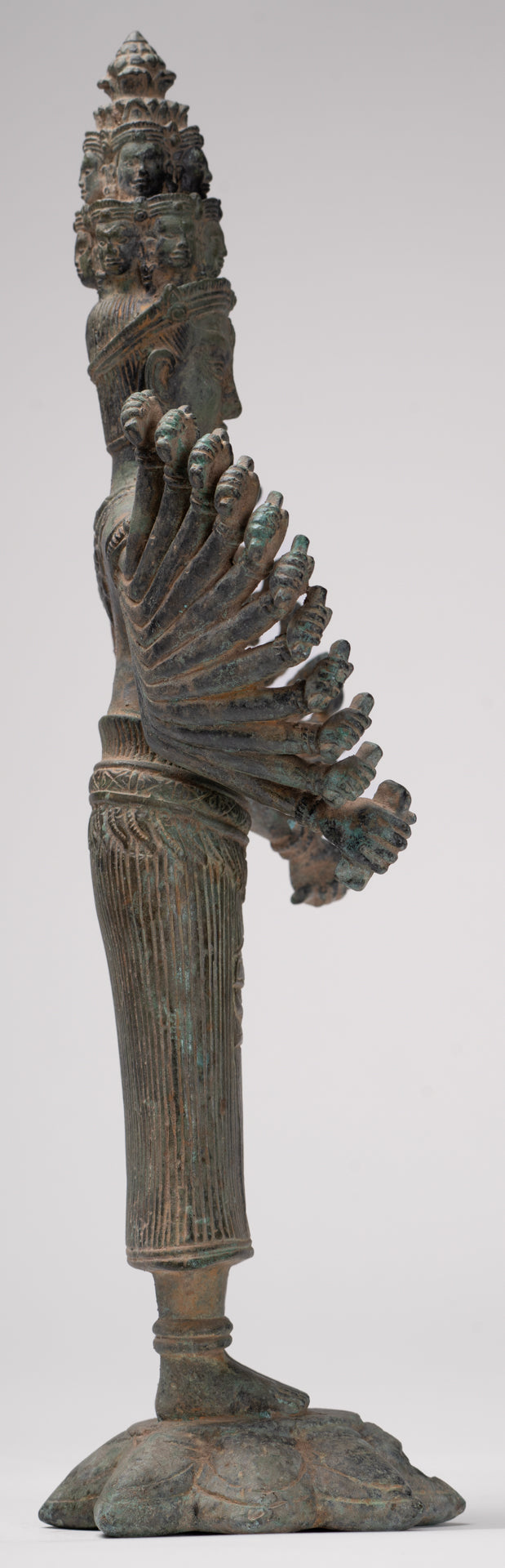 Deity Statue - Antique Khmer Style Bayon Prajnaparamita Statue / Goddess - 36cm/14"