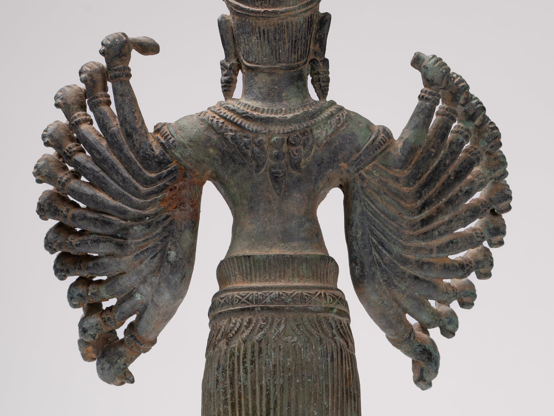 Deity Statue - Antique Khmer Style Bayon Prajnaparamita Statue / Goddess - 36cm/14"