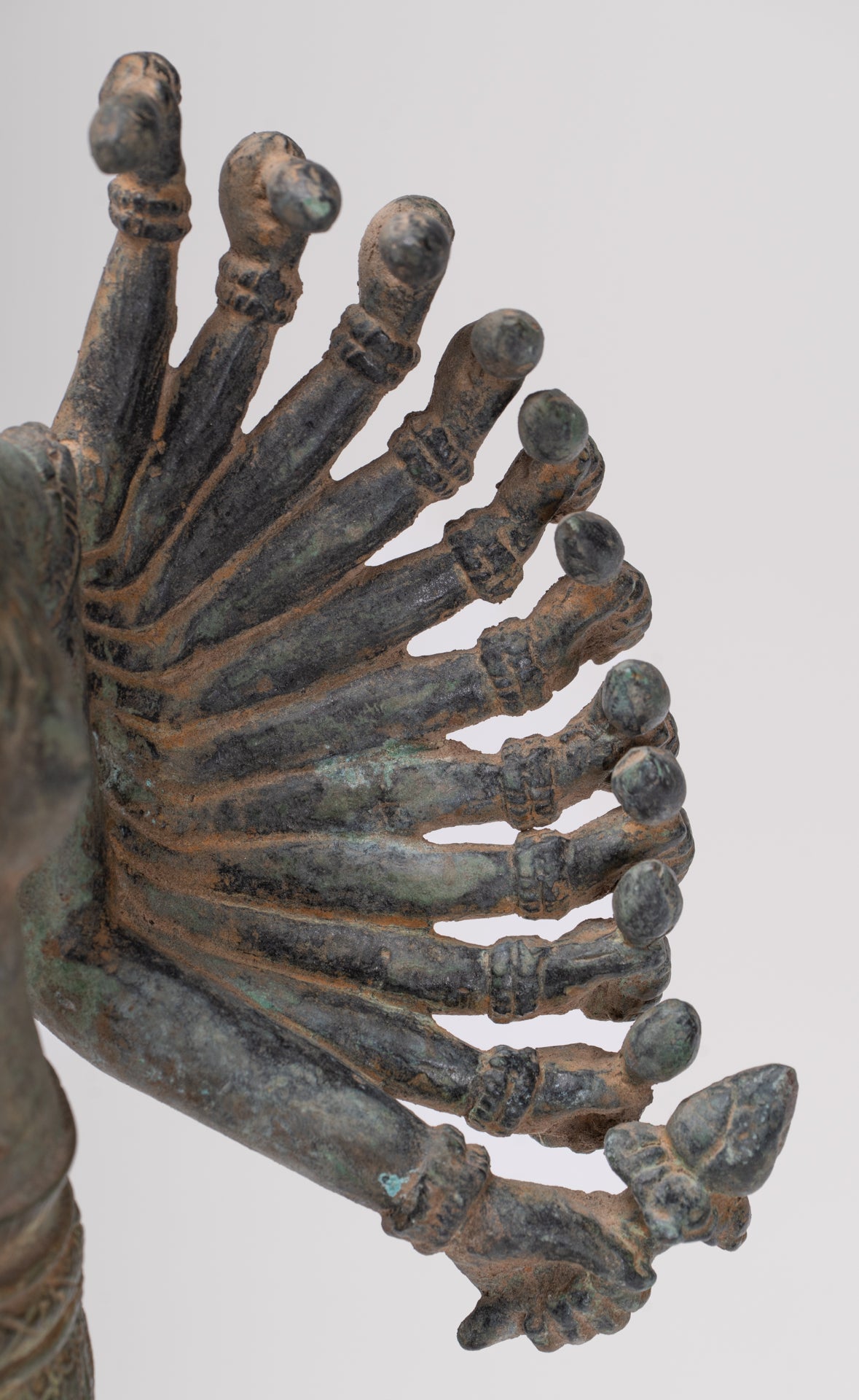 Deity Statue - Antique Khmer Style Bayon Prajnaparamita Statue / Goddess - 36cm/14"