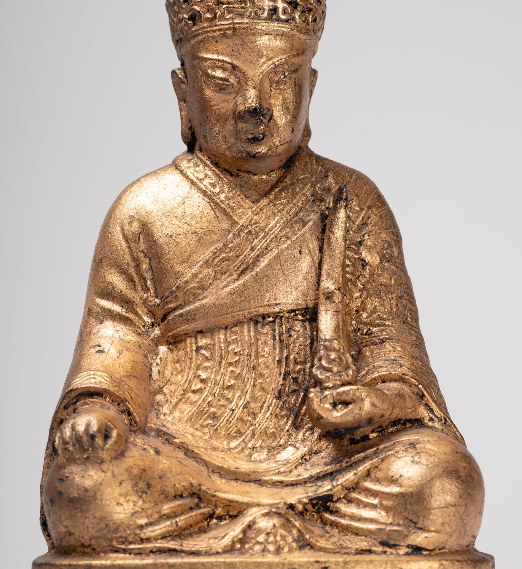 Monk Statue - Antique Chinese Style Tai Hong Zuo Shi Chinese Monk Statue - 23cm/9"