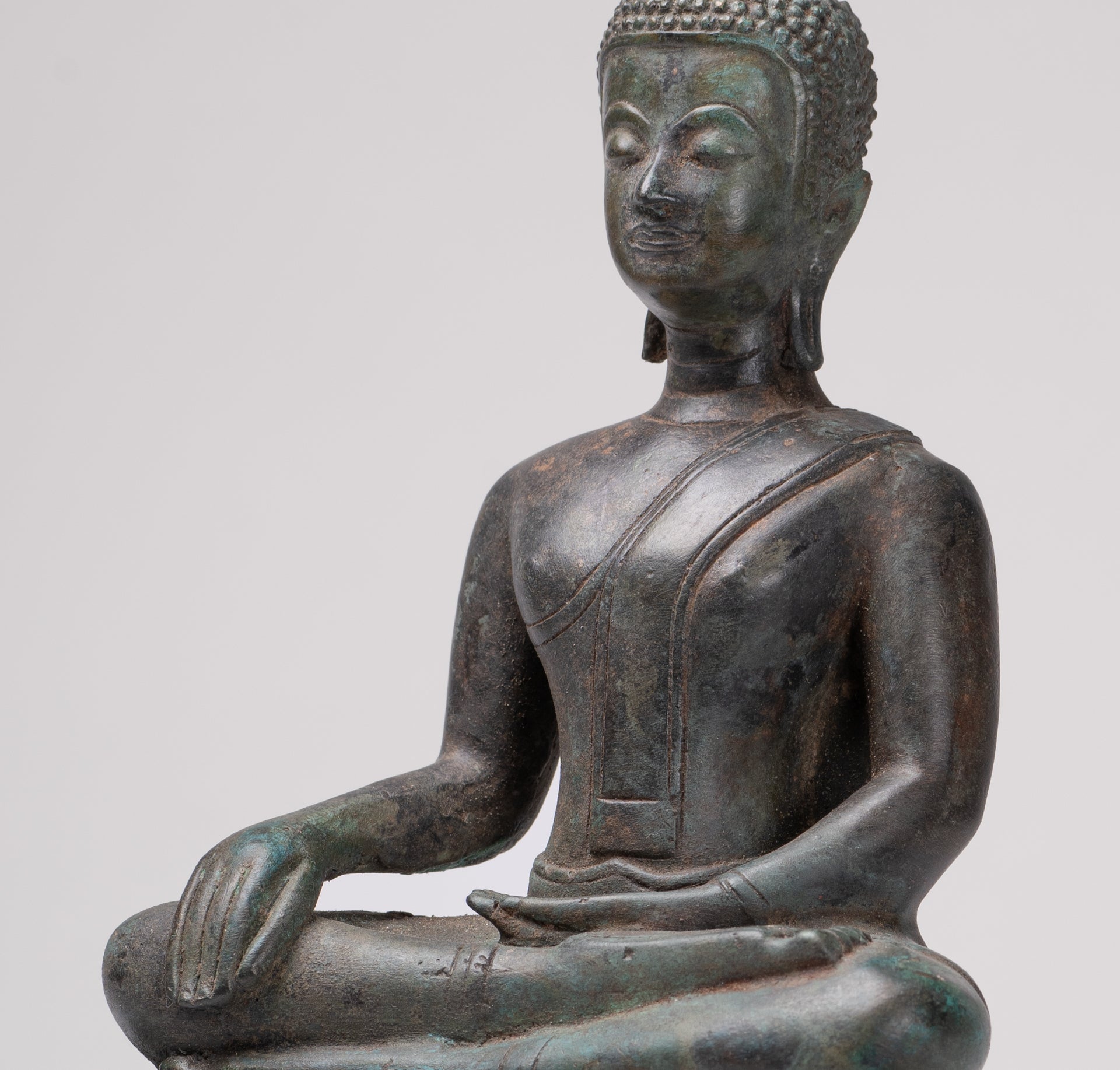Buddha Statue - Antique Sukhothai Style Thai Enlightenment Buddha Statue - 31cm/12"