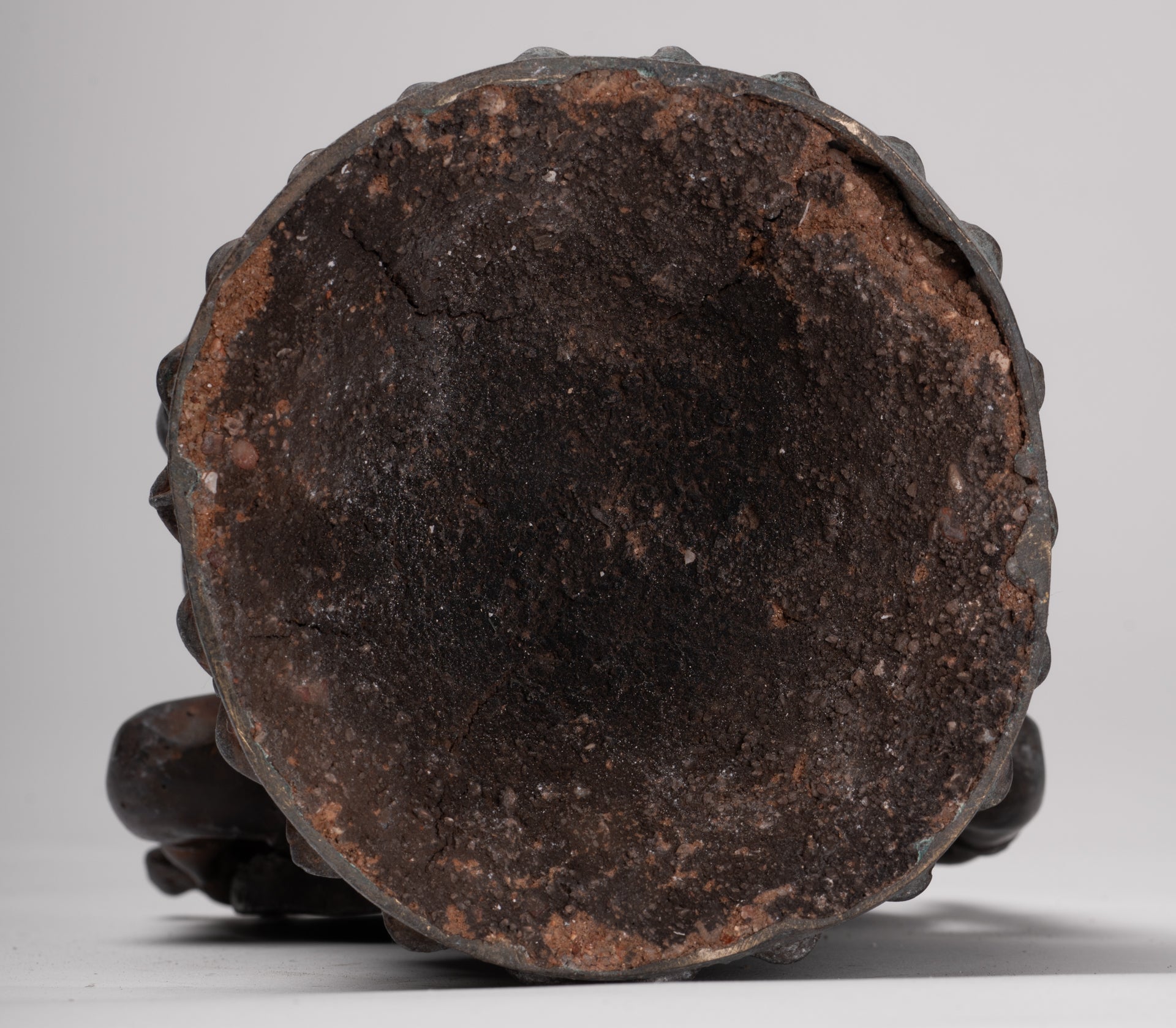 Ganesh - Antique Thai Style Bronze Seated Ganesha - 22cm/9"