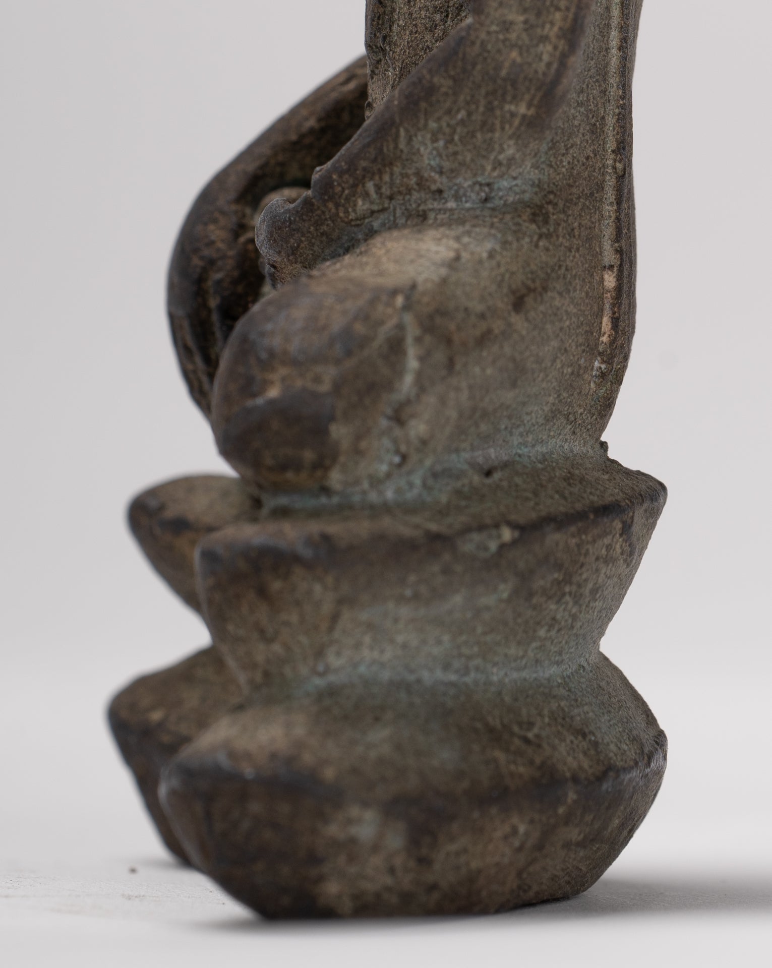 Buddha Statue - Antique Ayutthaya Style Seated Enlightenment Buddha Statue - 12.5cm/5"