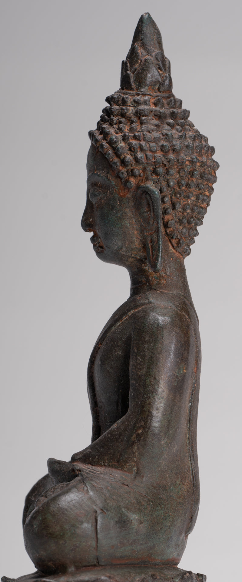 Buddha Statue - Antique Laos Style Enlightenment Buddha Statue - 27cm/11"