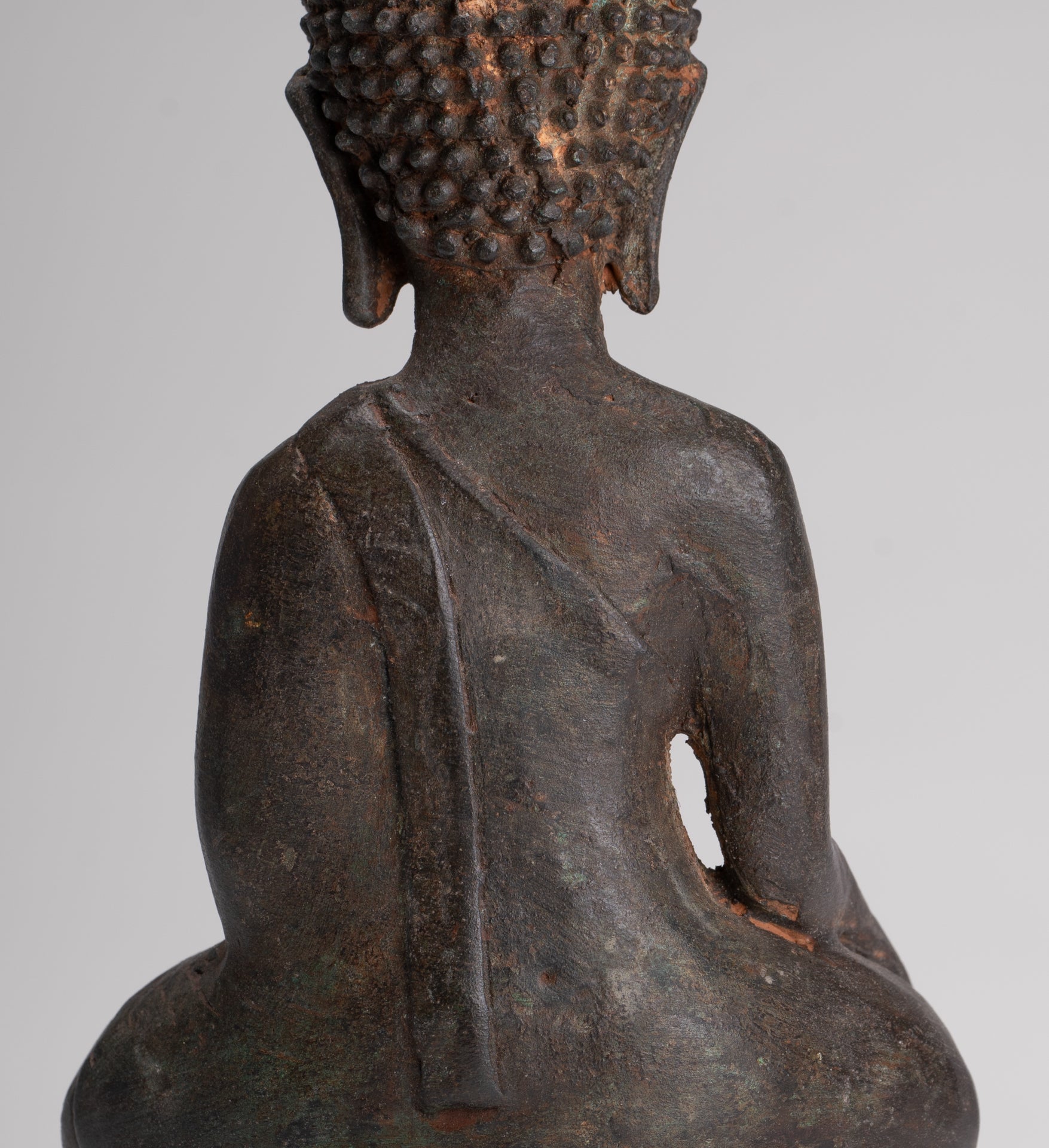 Buddha Statue - Antique Laos Style Enlightenment Buddha Statue - 27cm/11"