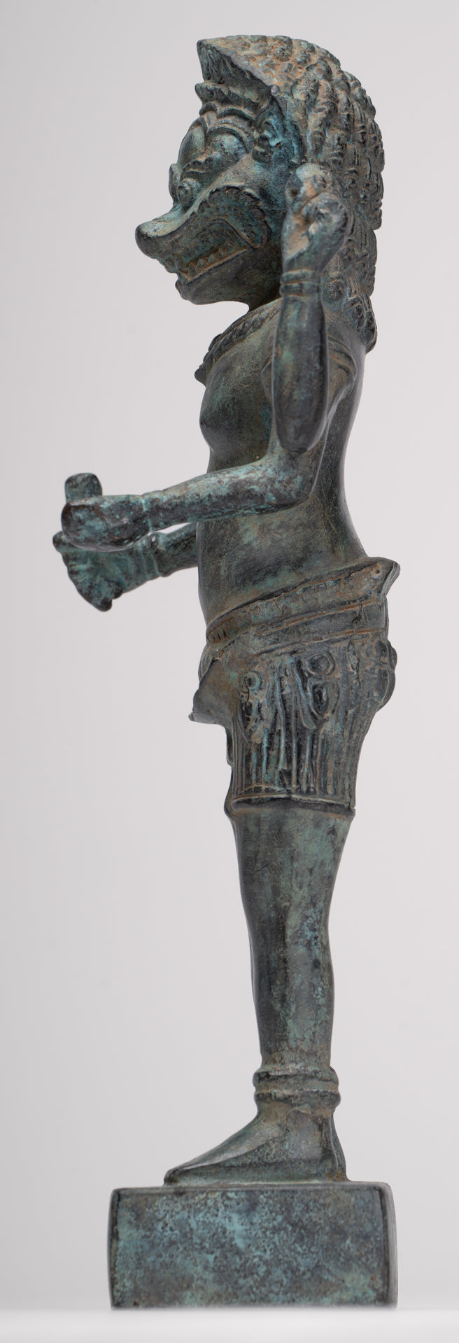 Antique Khmer Style Bronze - Vishnu Avatar - Narasimha or Narasingh - 25cm/10"