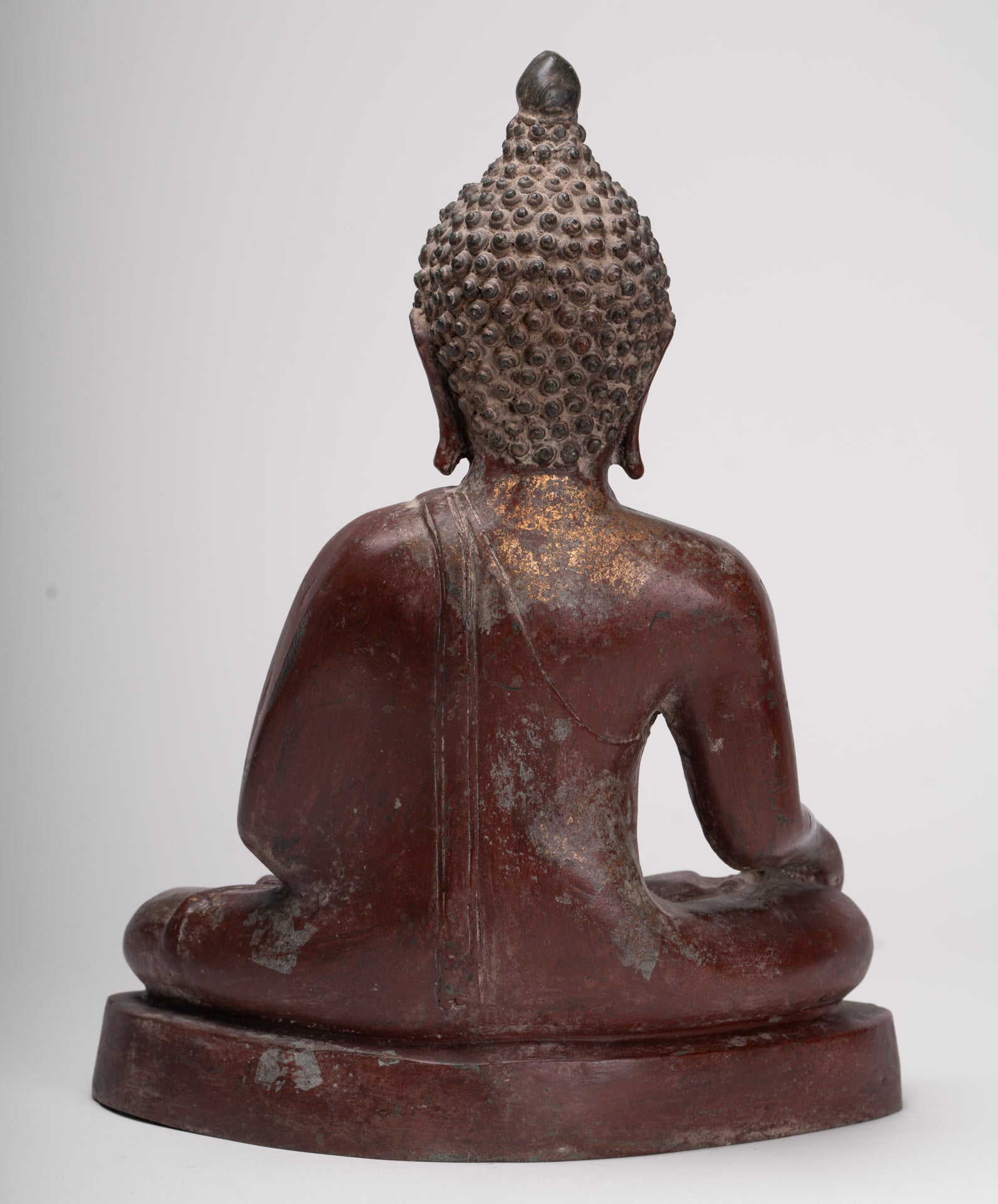 Buddha Statue - Antique Thai Style Bronze Chiang Saen Enlightenment Buddha Statue - 41cm/16"