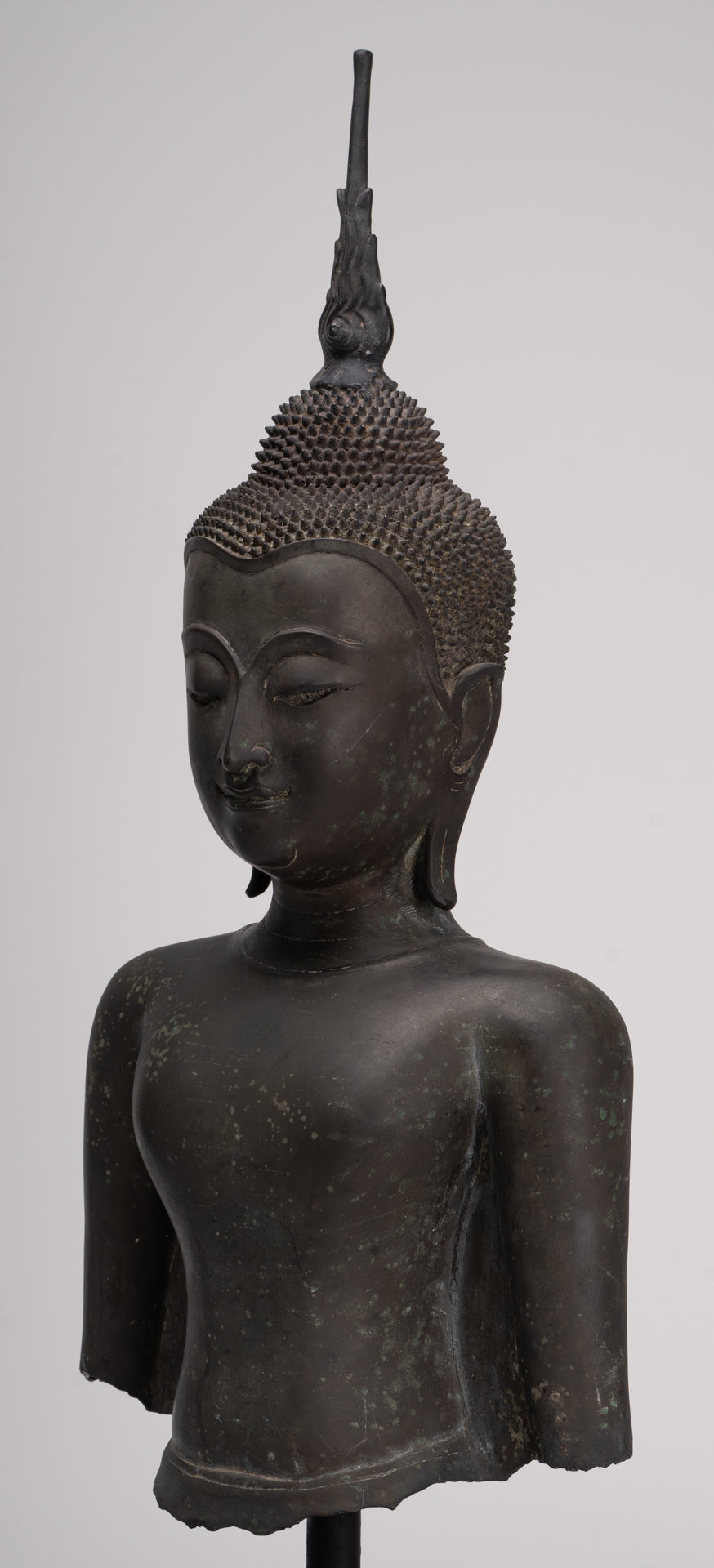 Buddha Statue - Antique U Thong Style Bronze Enlightenment Buddha Torso - 65cm/26"