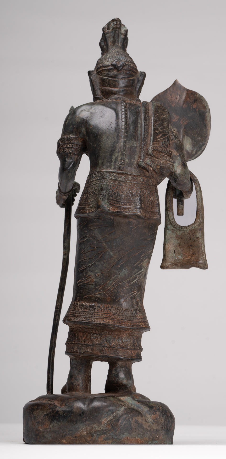 Rishi Statue - Antique Thai Style Seated Bronze Rishi or Wise Man - 36cm/14"