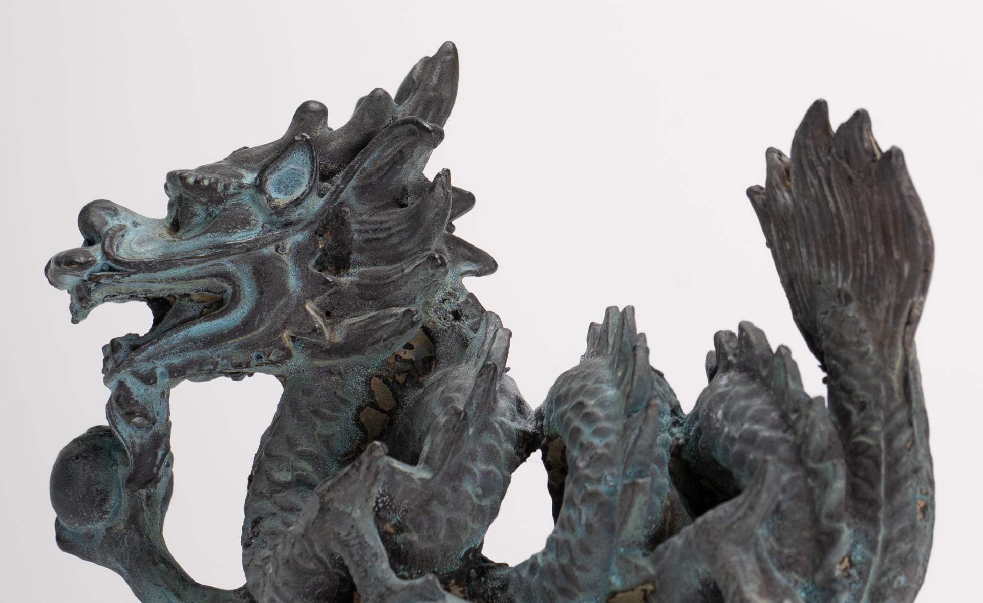 Antique Chinese Style Bronze Dragon Statue - 12.5cm/5"